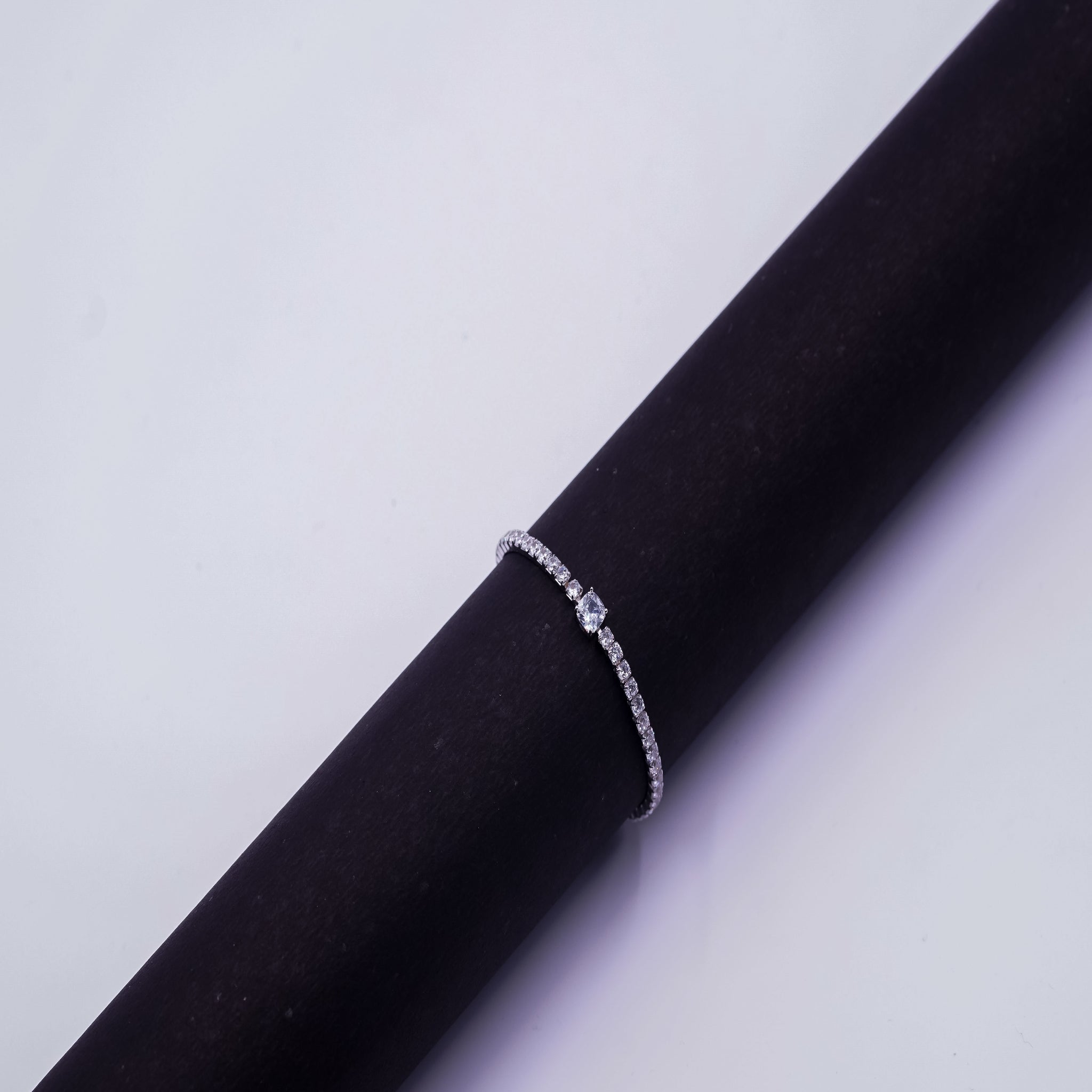 Celeste Solitaire Tennis Bracelet