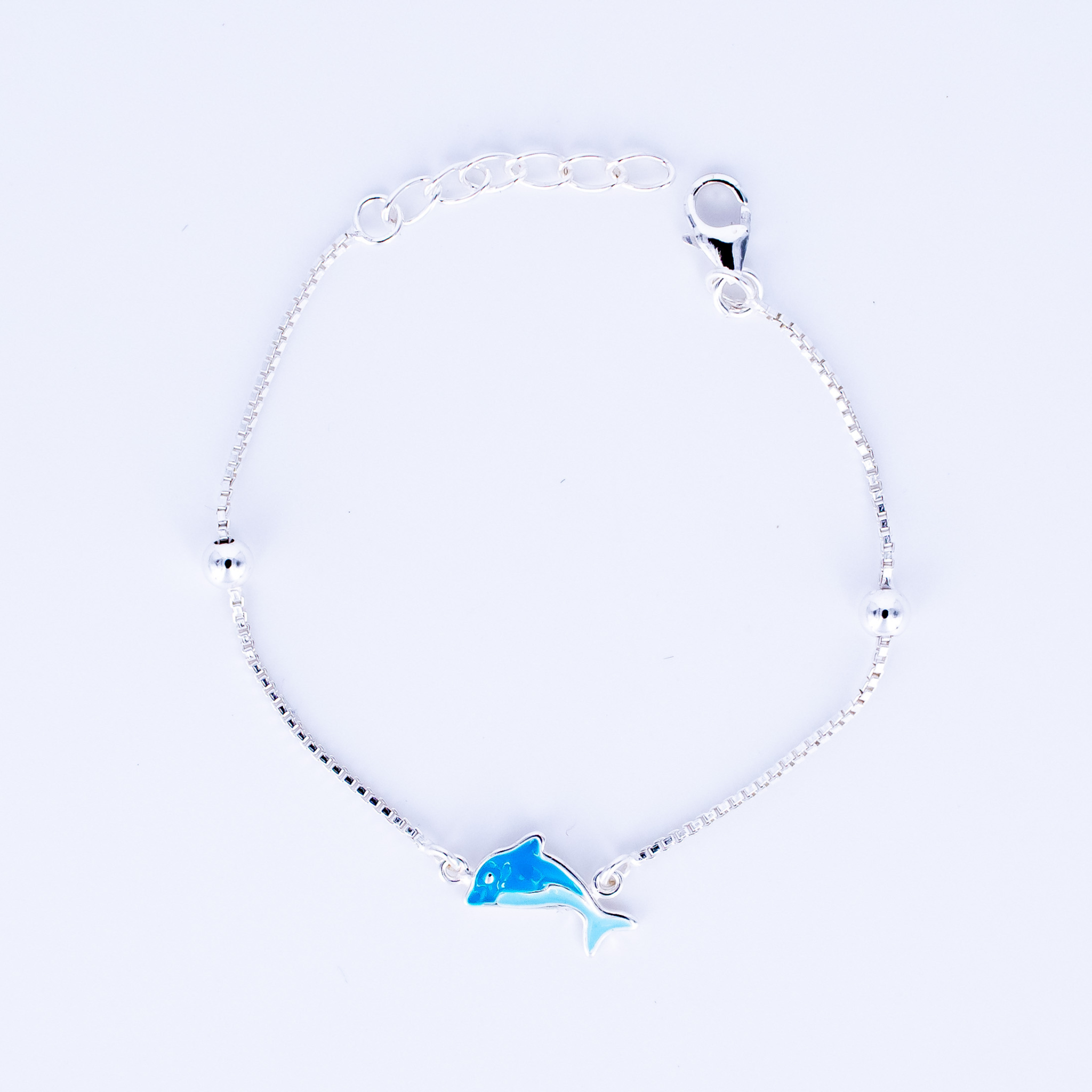 Azure Dolphin Charm Bracelet