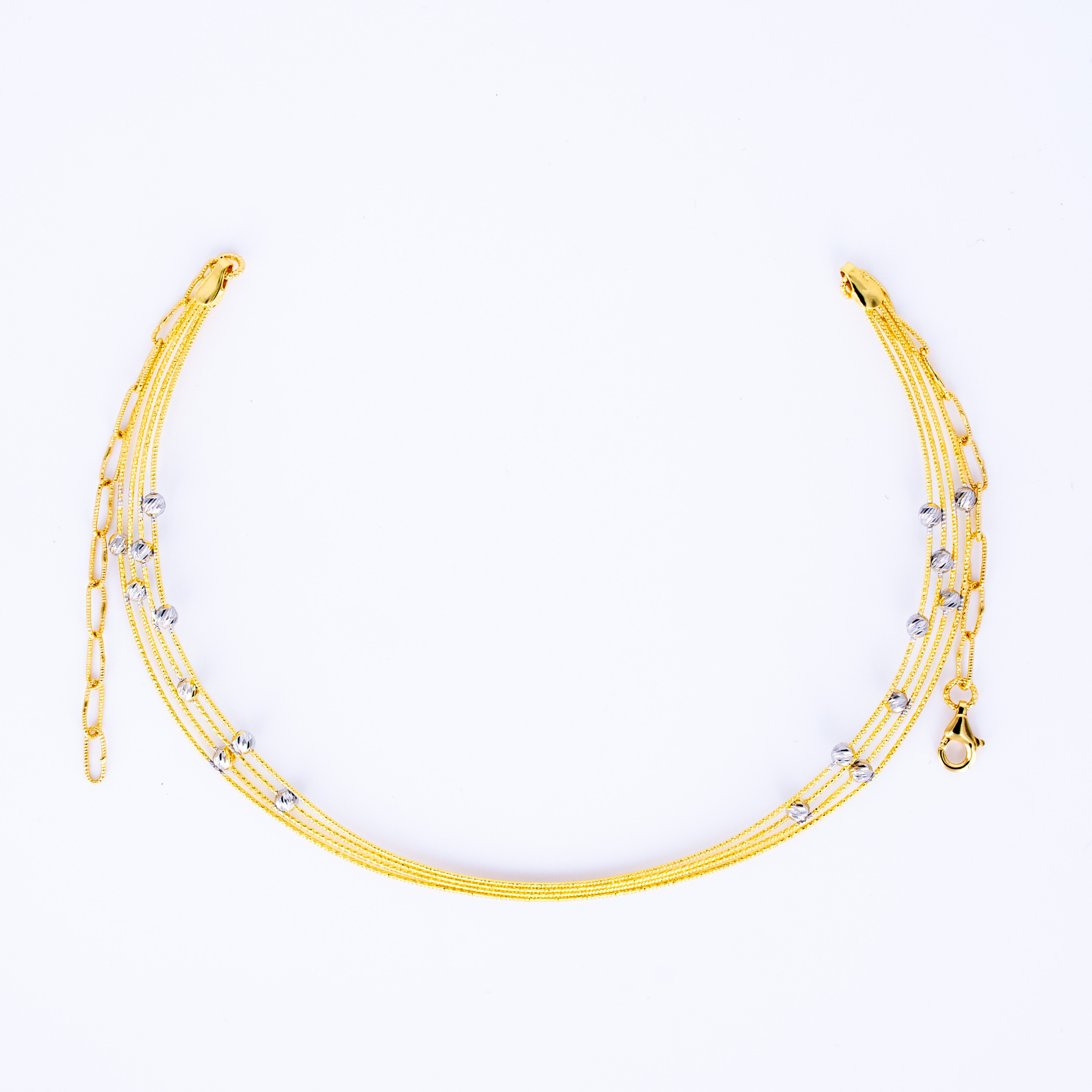 Golden Crystal Blossom Necklace