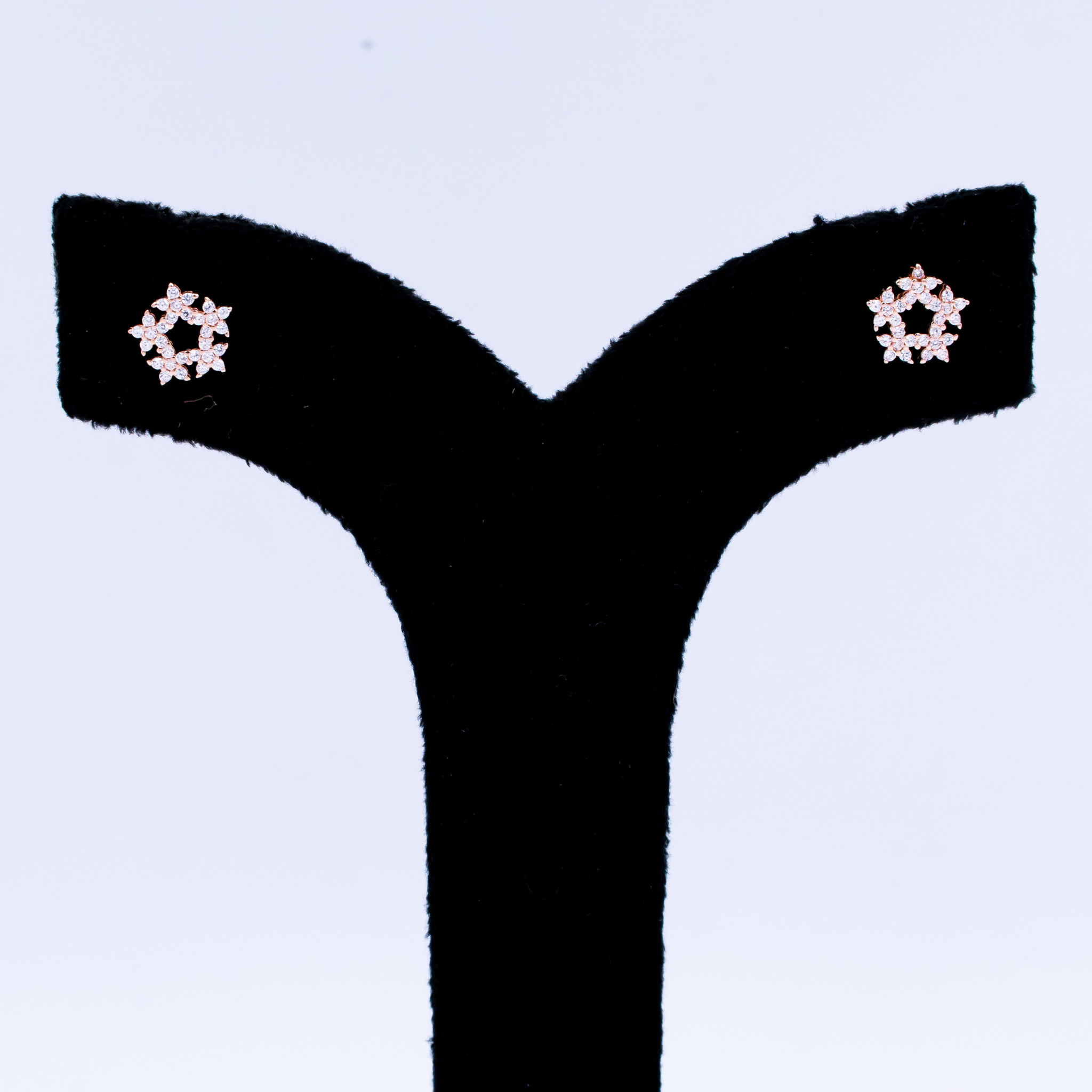 Rosé Flora Circle Studs