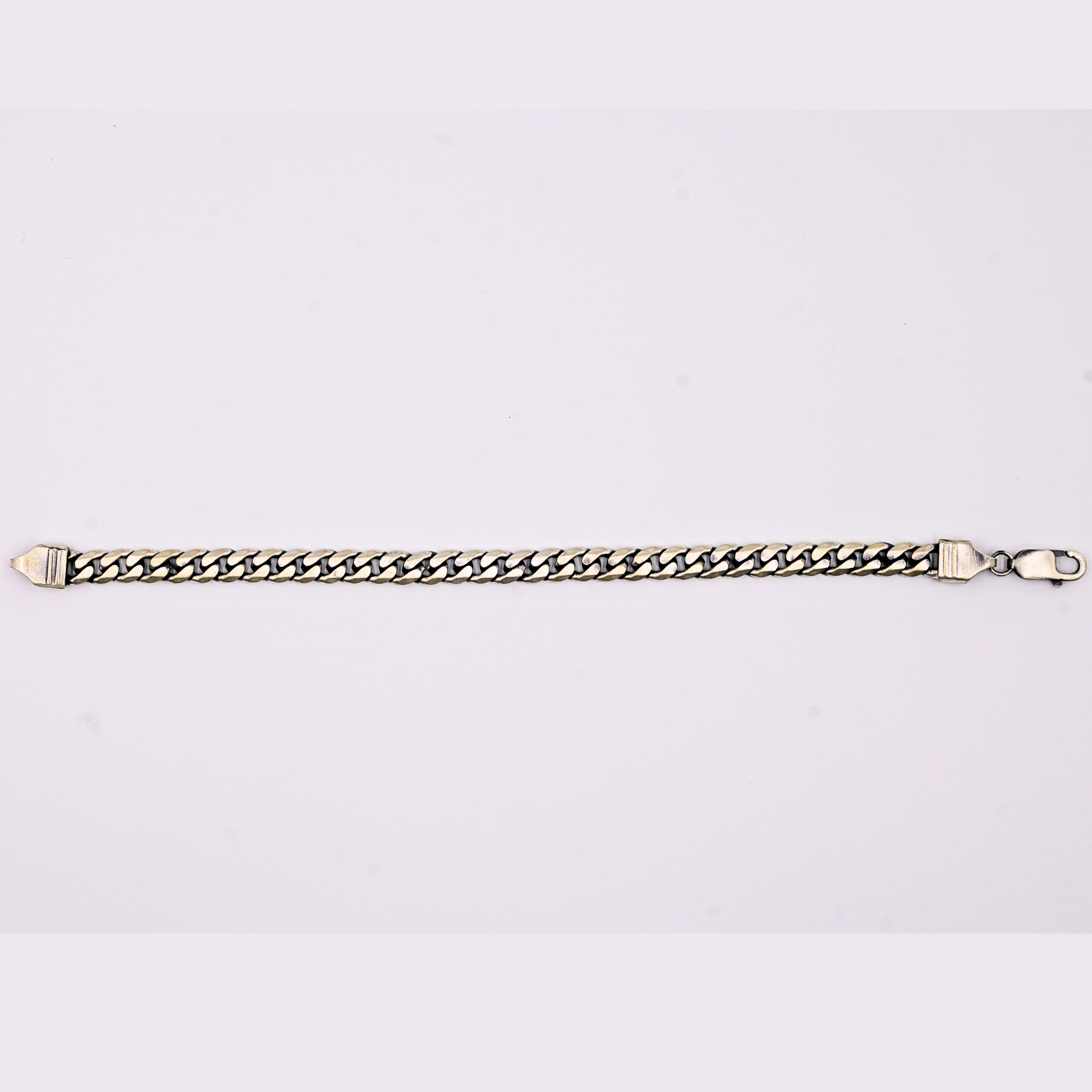 Classic Oxidised Cuban Chain Bracelet