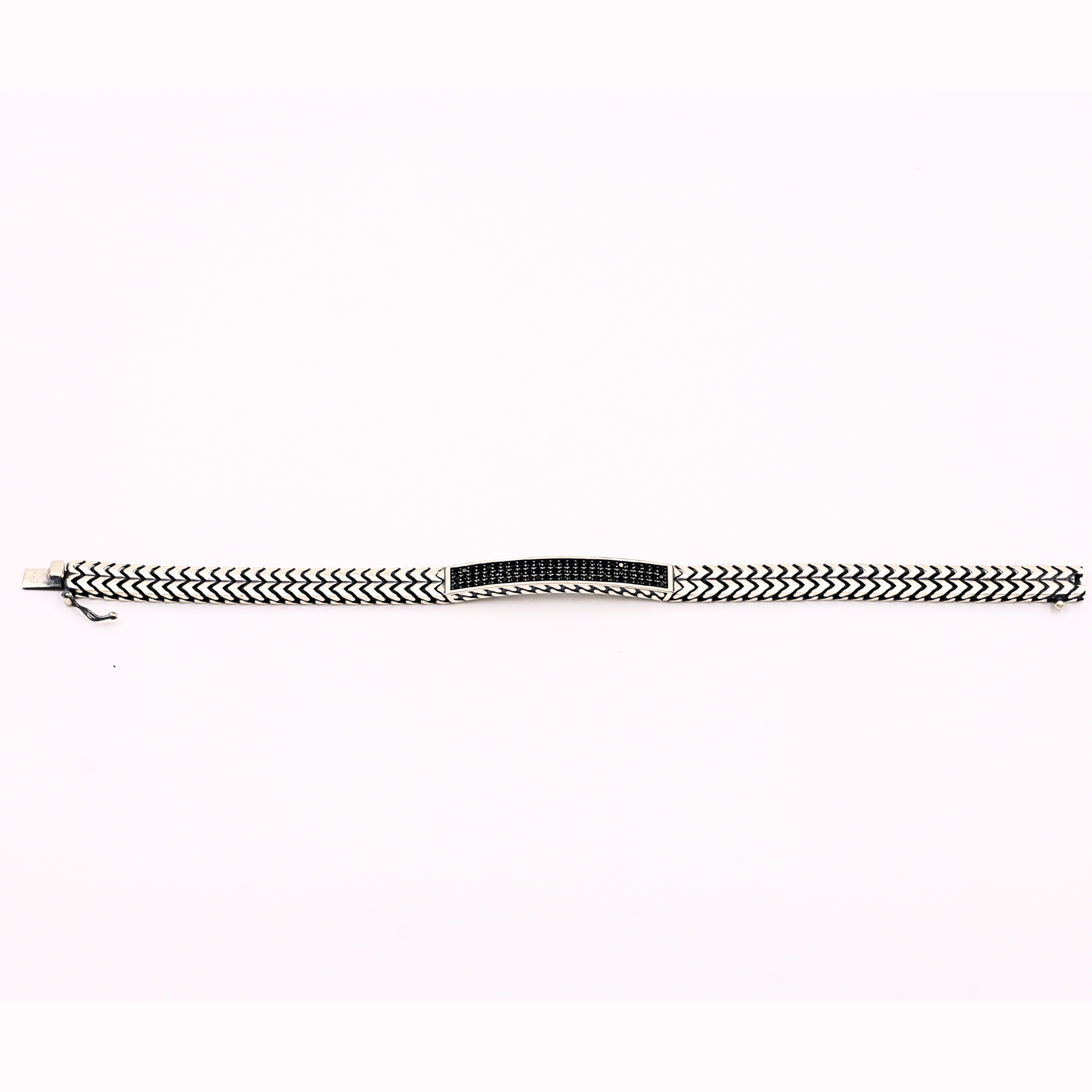 Onyx Greek Key Bar Bracelet