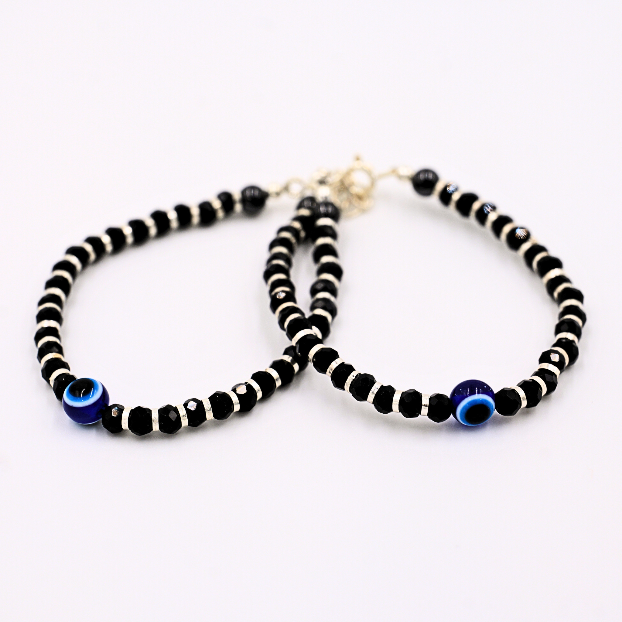 Evil Eye Black Bead Baby Anklet