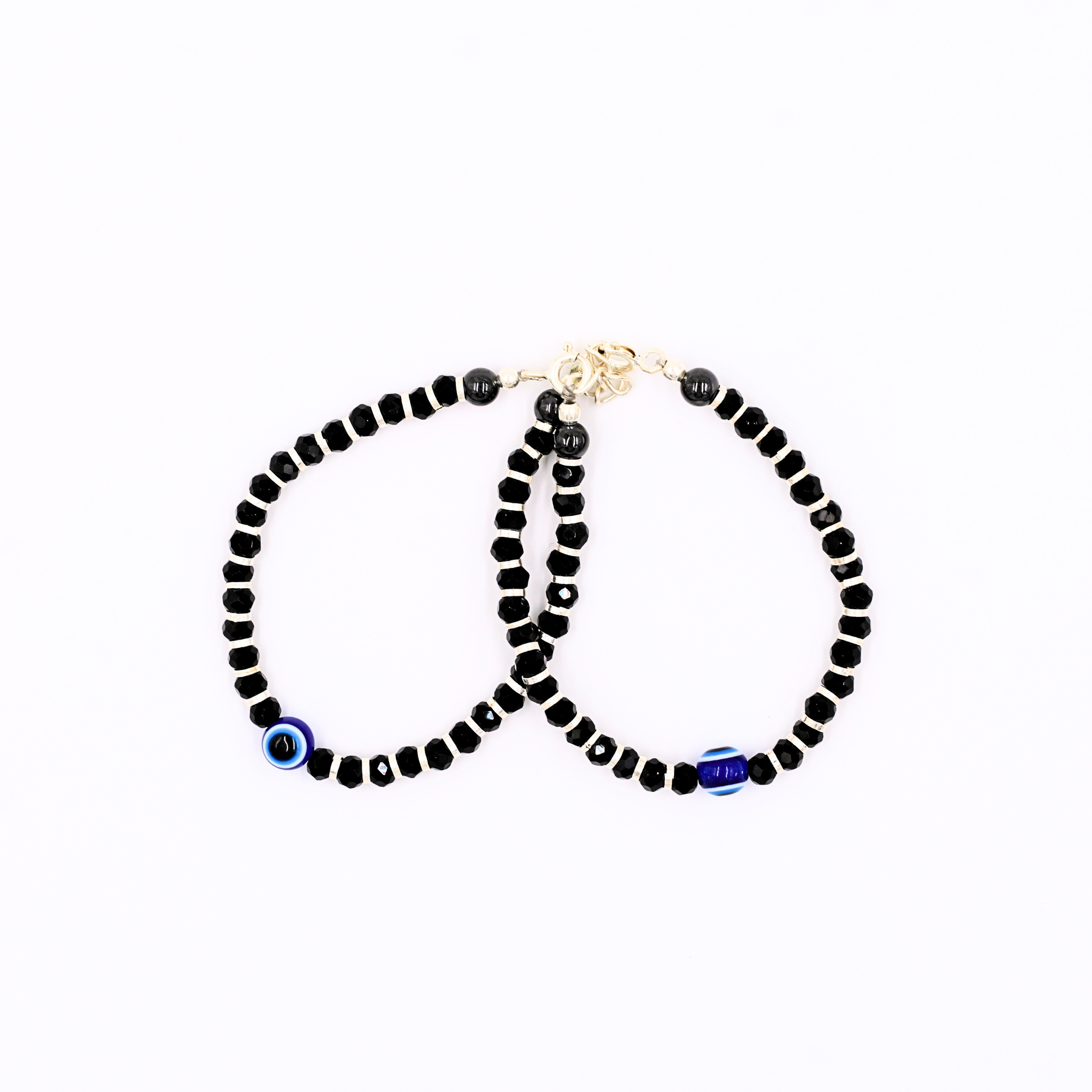 Evil Eye Black Bead Baby Anklet