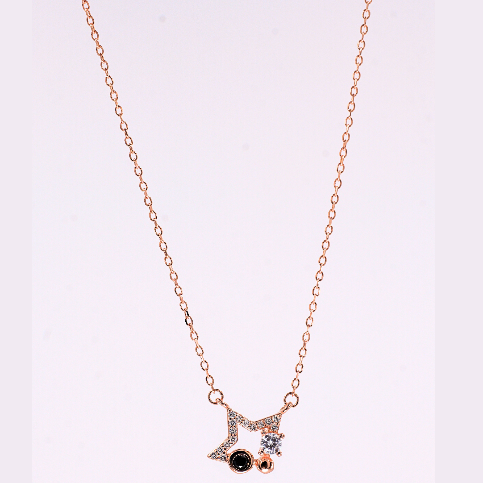 Rosé Star Charm Necklace