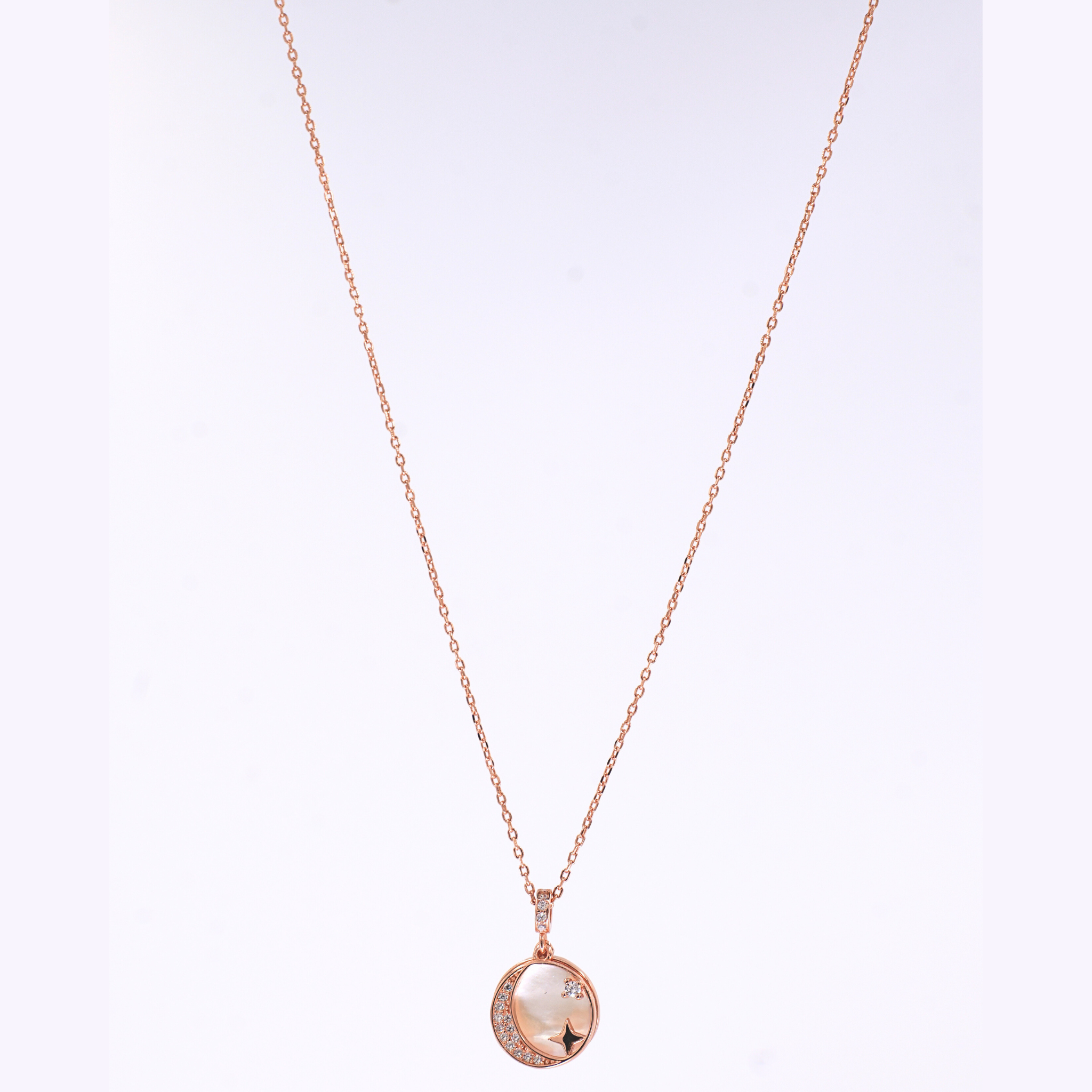 Rosé Moon Whisper Pendant