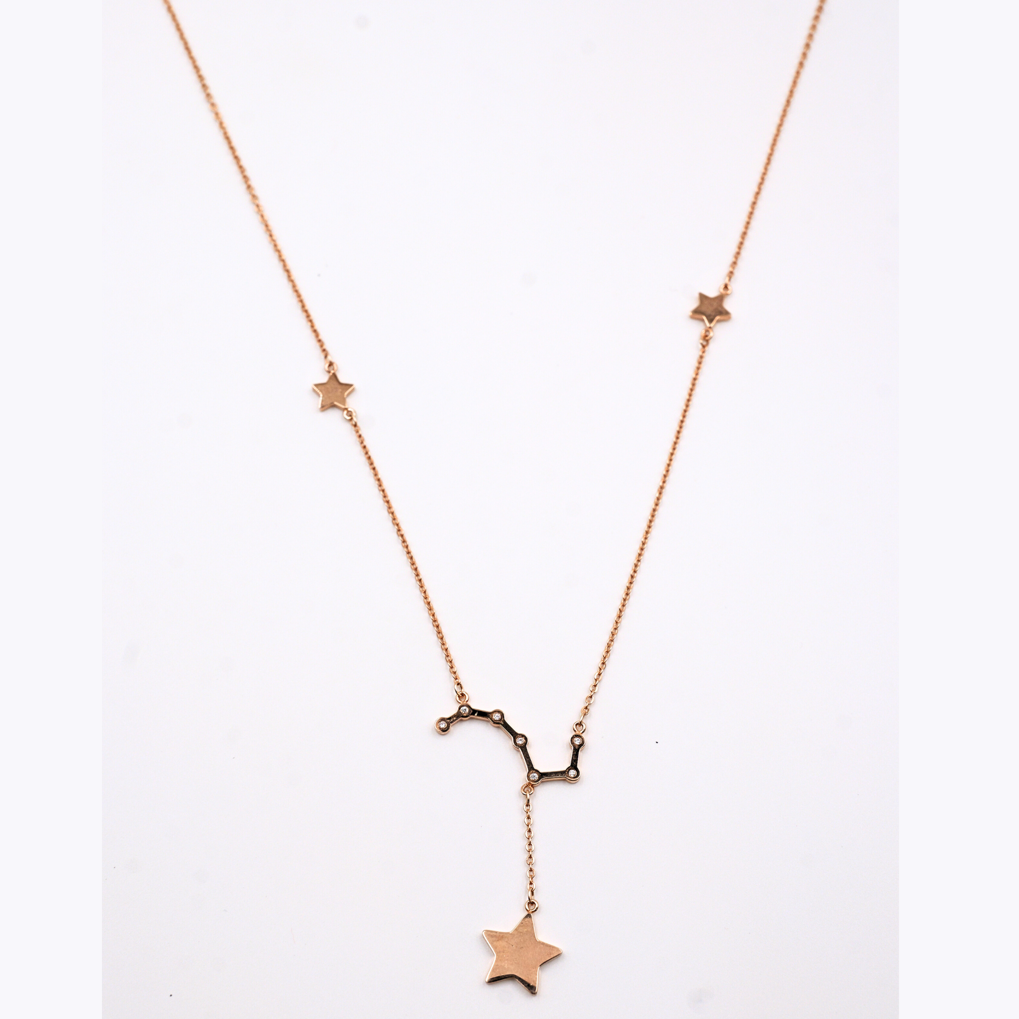 Rosé Starfall Constellation Chain Pendant