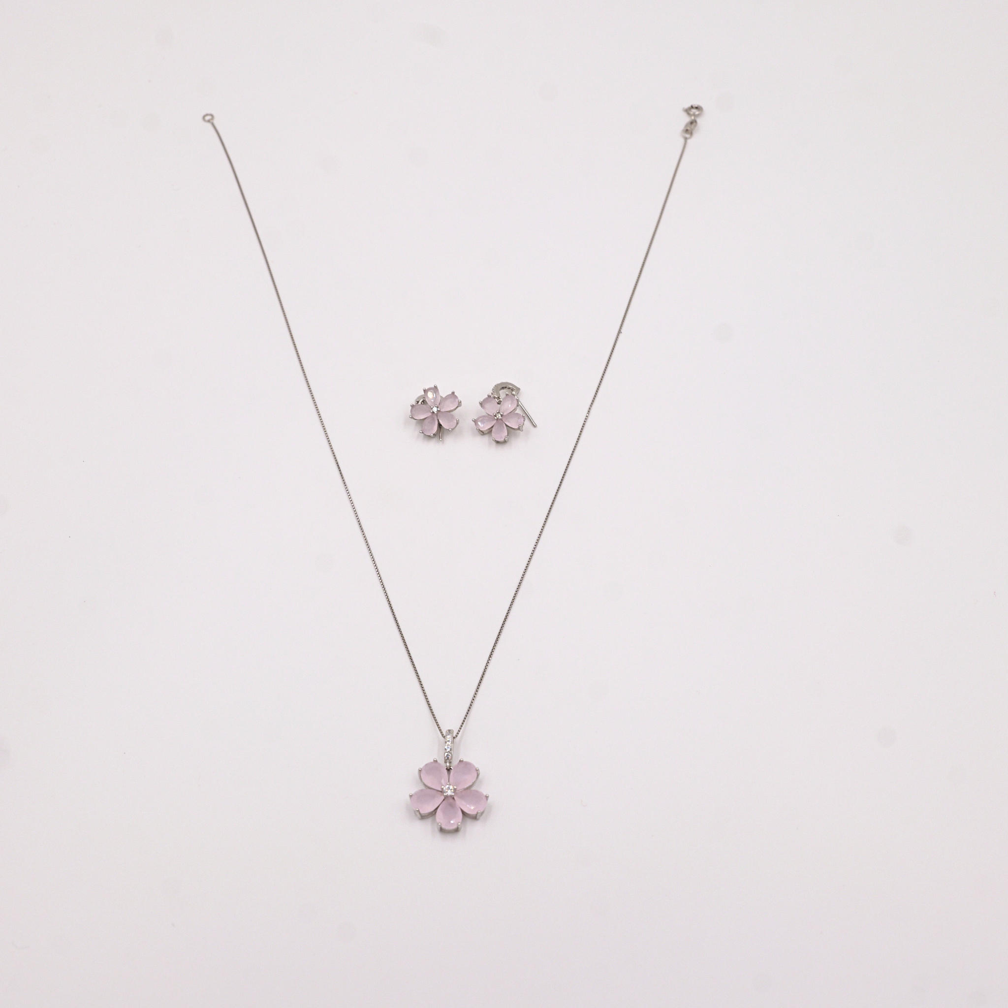 Blush Petal Bloom Pendant Set