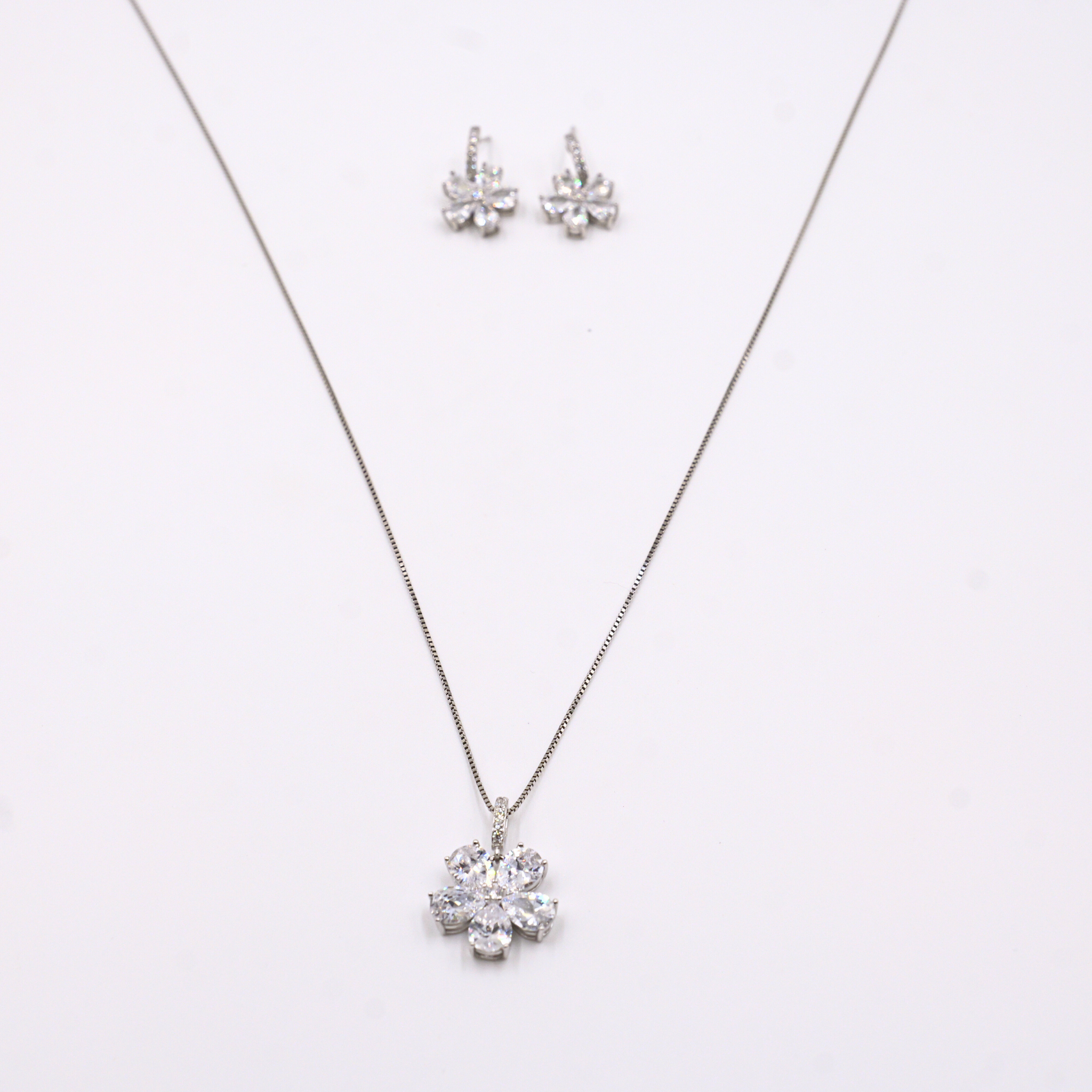 Crystal Blossom Pendant Set
