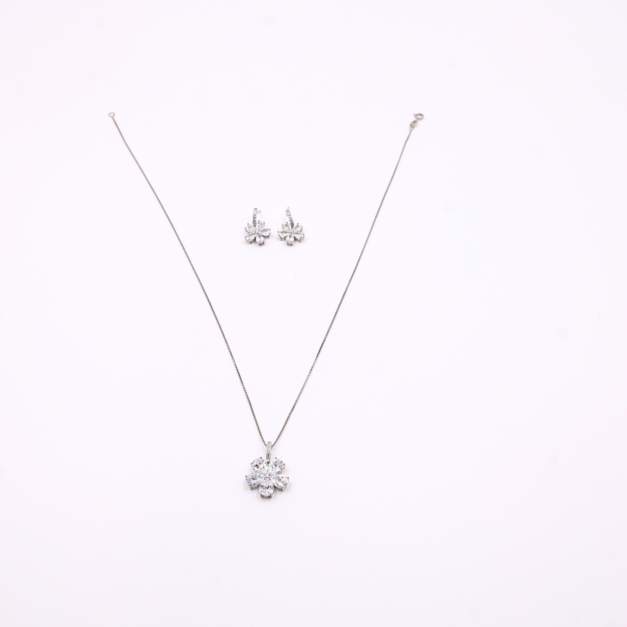 Crystal Blossom Pendant Set