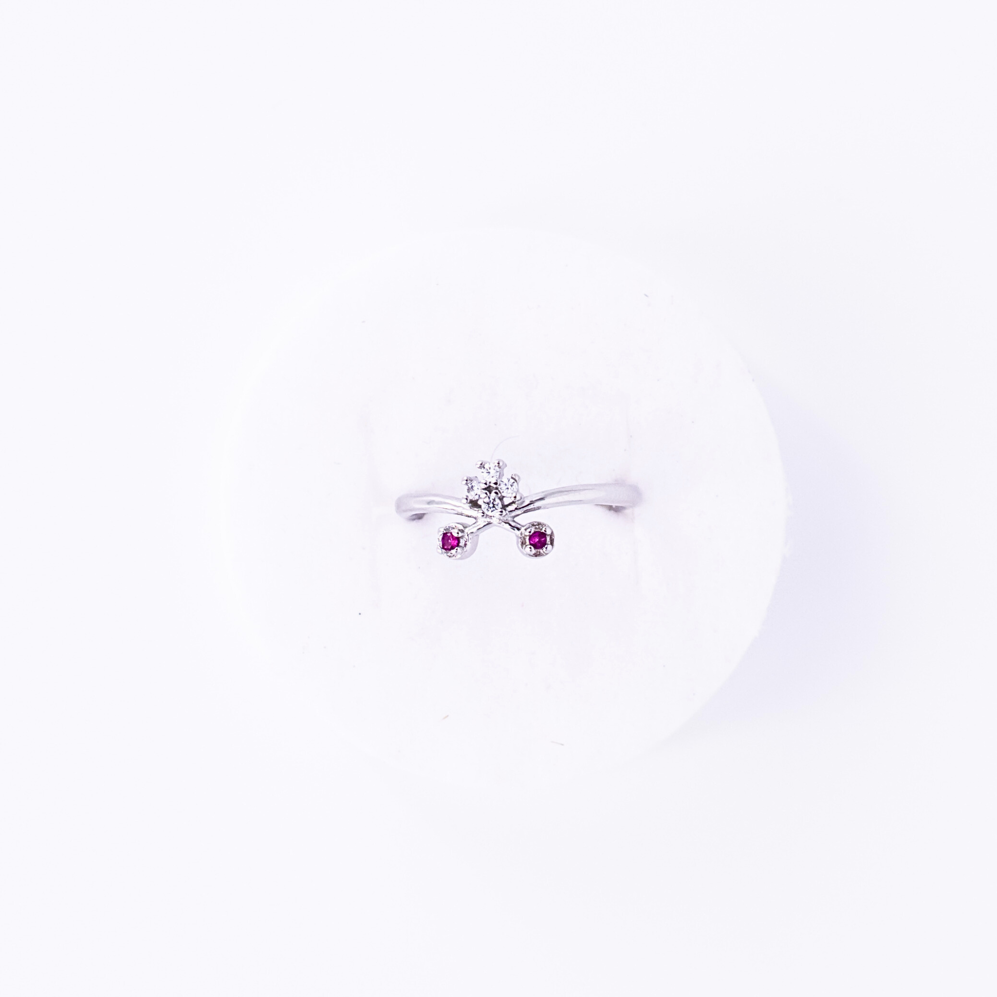 PINK DOUBLE STONE RING