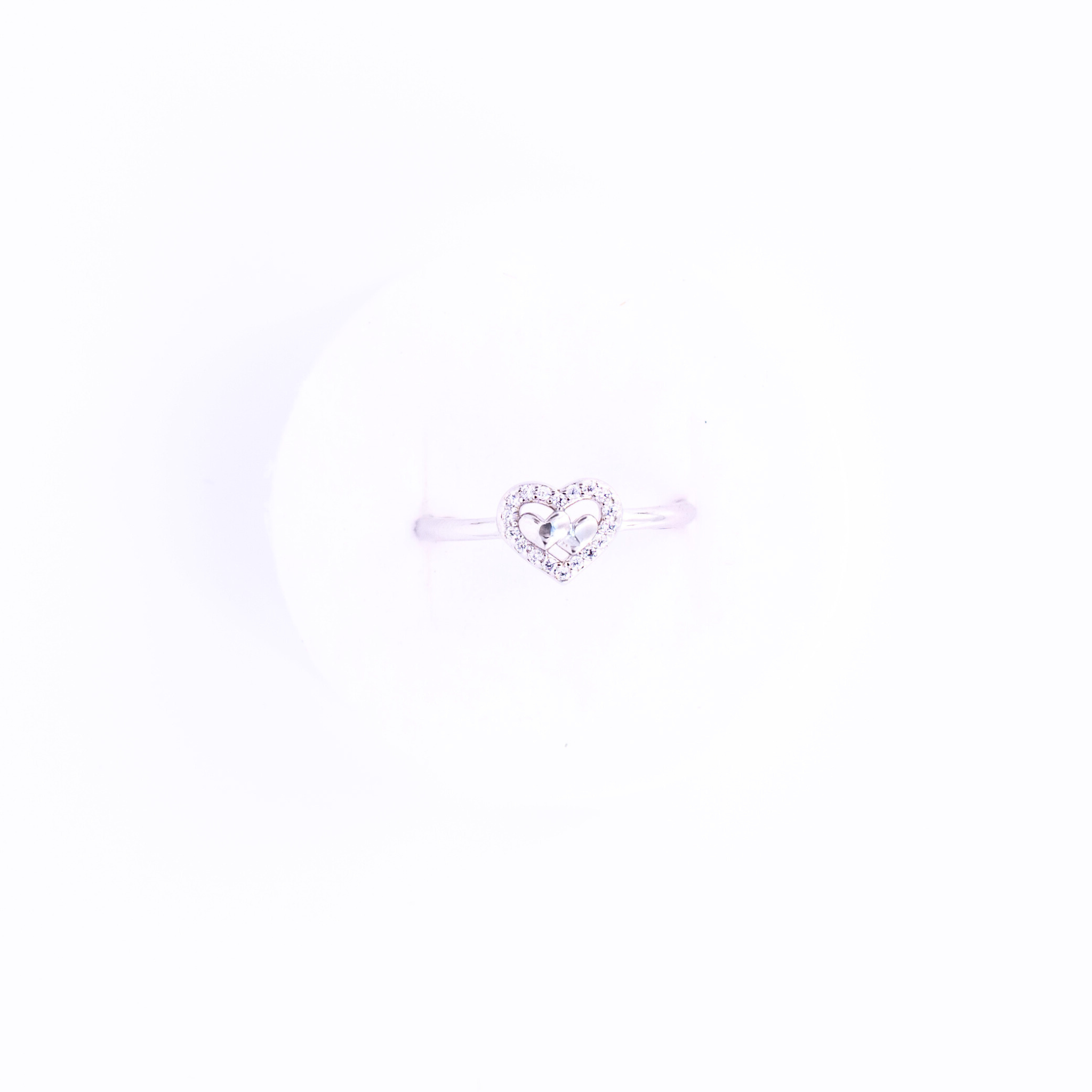 SILVER HEART RING