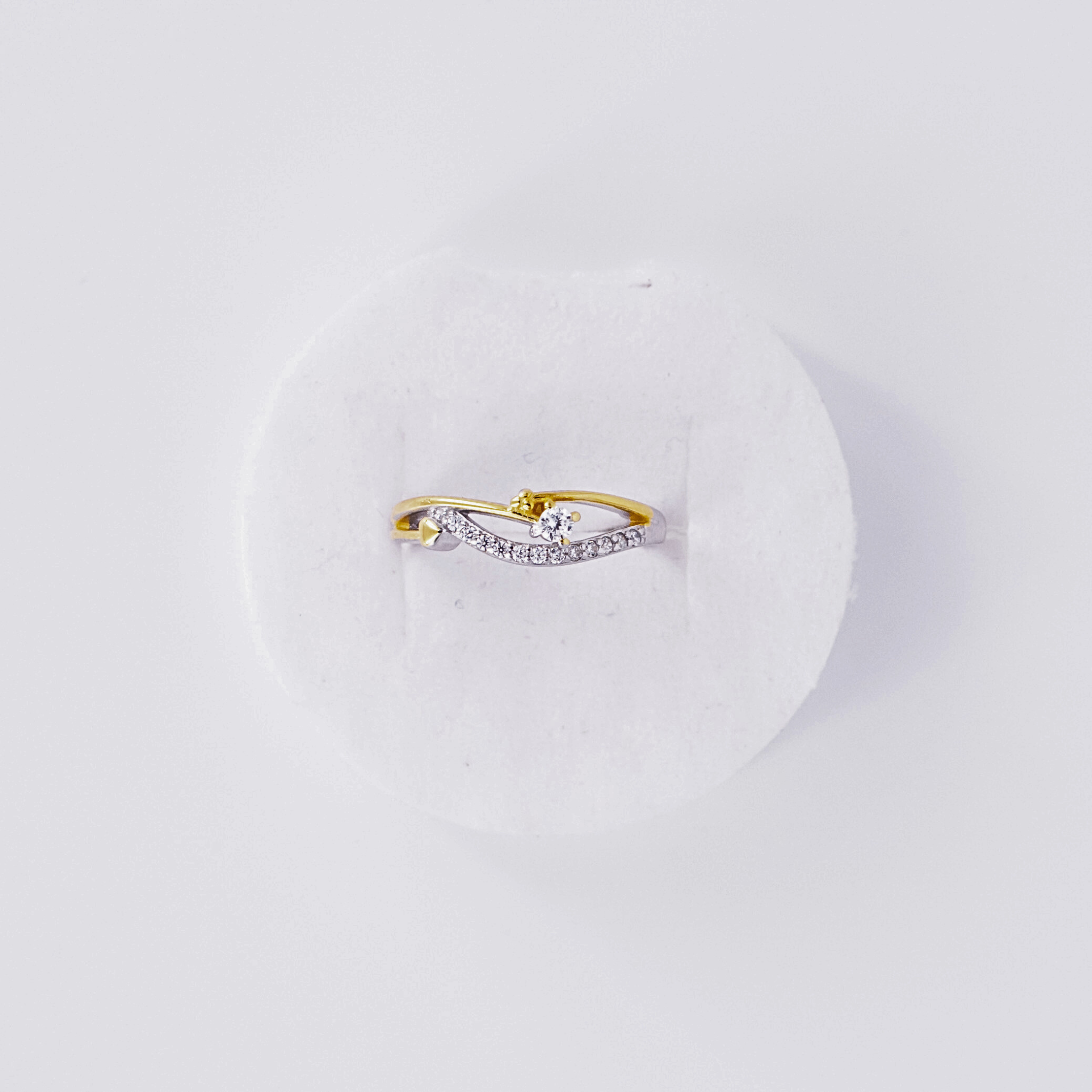 TWISTED SILVER & GOLD RING