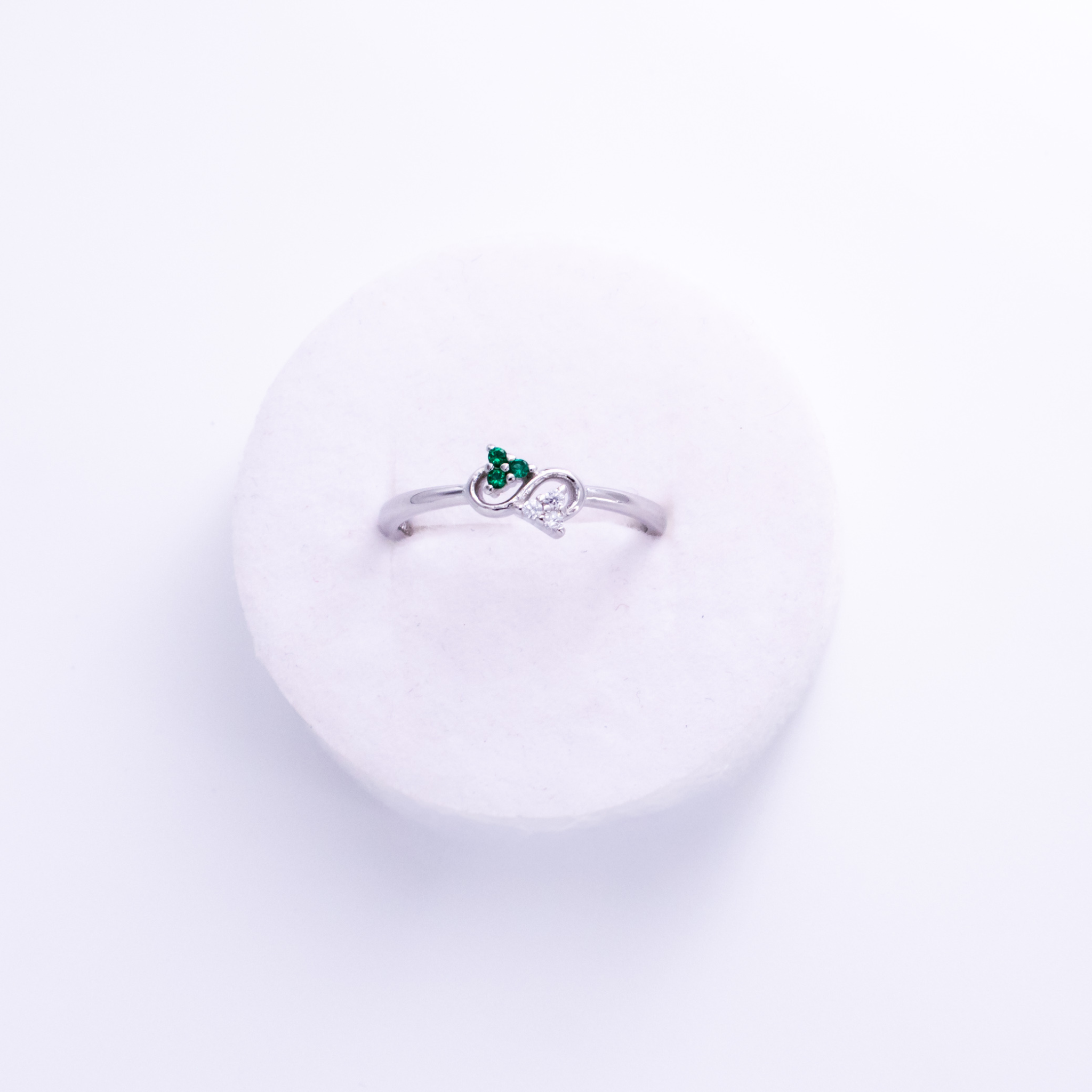 GREEN INFINTITY RING